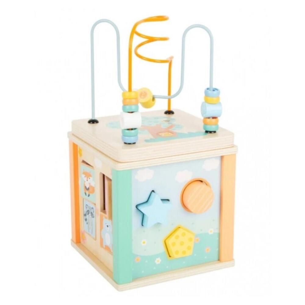 Small Foot Pastel Motor Skills Training Cube Wooden Activity Toy 12m+‎